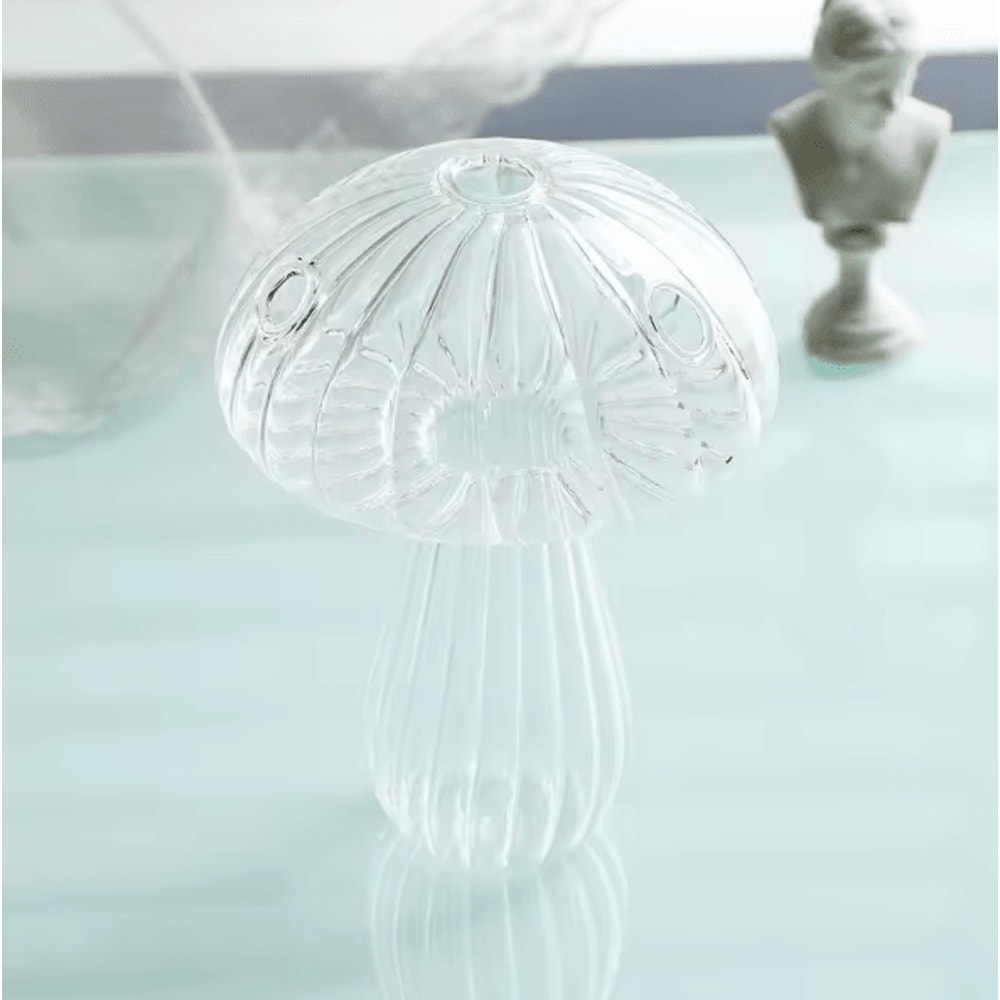 Mini Mushroom Glass Vase Nordic Hydroponic Plant Aromatherapy Decorative Vase 7