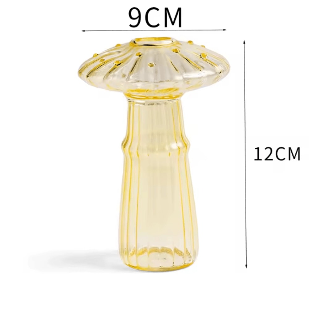 Mini Mushroom Glass Vase Nordic Hydroponic Plant Aromatherapy Decorative Vase 8