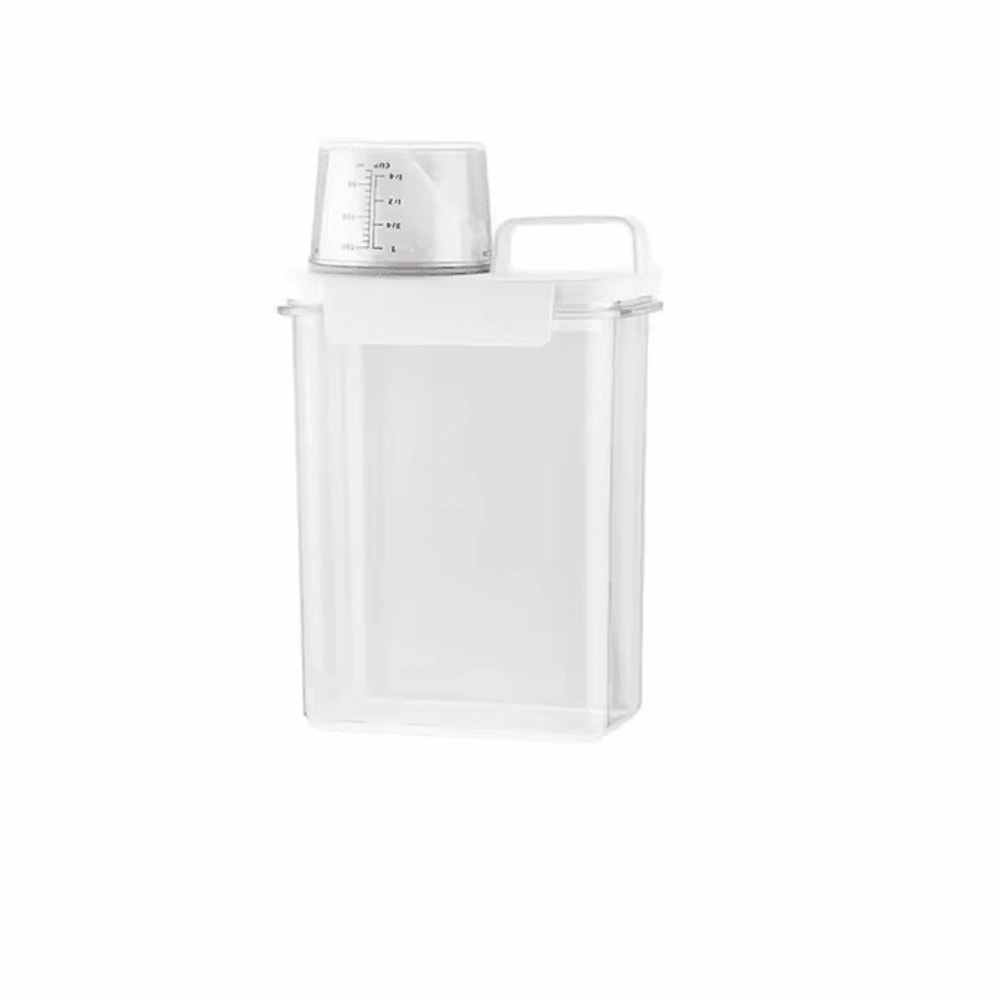 Airtight Laundry Detergent Dispenser Clear Powder Storage Container With Pour Spout 5