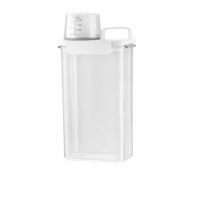 Airtight Laundry Detergent Dispenser Clear Powder Storage Container With Pour Spout 6