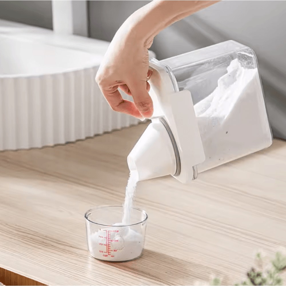 Refillable Laundry Detergent Dispenser With Scale Clear MultiPurpose Storage Container 3