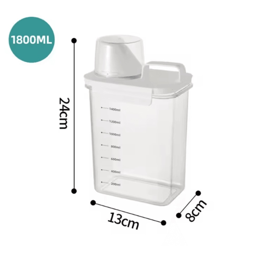 Refillable Laundry Detergent Dispenser With Scale Clear MultiPurpose Storage Container 5