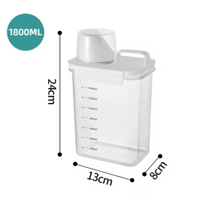 Refillable Laundry Detergent Dispenser With Scale Clear MultiPurpose Storage Container 5