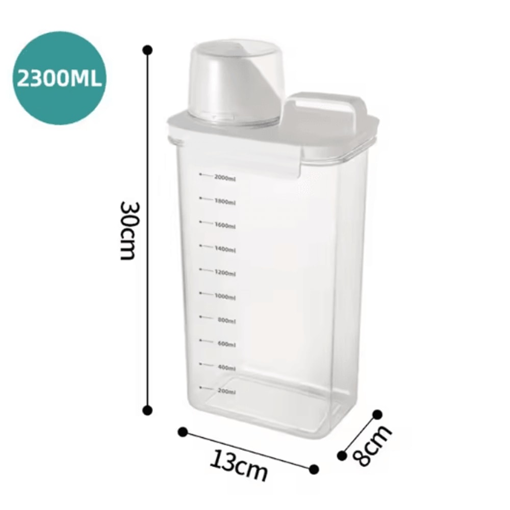 Refillable Laundry Detergent Dispenser With Scale Clear MultiPurpose Storage Container 6