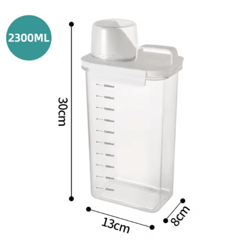 Refillable Laundry Detergent Dispenser With Scale Clear MultiPurpose Storage Container 6