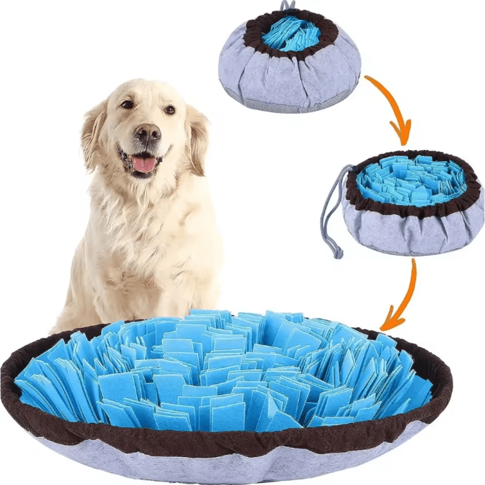 Foldable Dog Sniffing Mat Washable Nosework Feeding Training Puzzle Mat 4