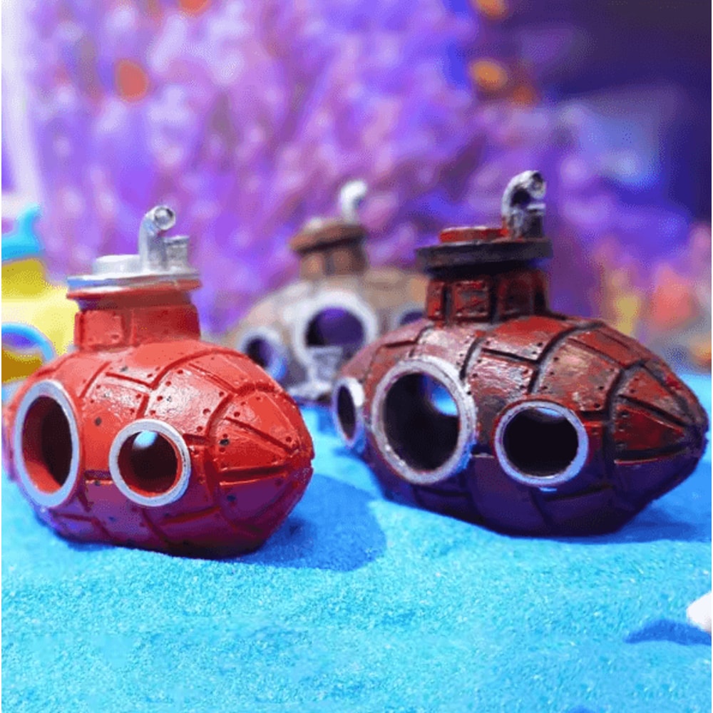 Resin Submarine Aquarium Decoration Fish Tank Cave Shelter Landscaping Ornament 3