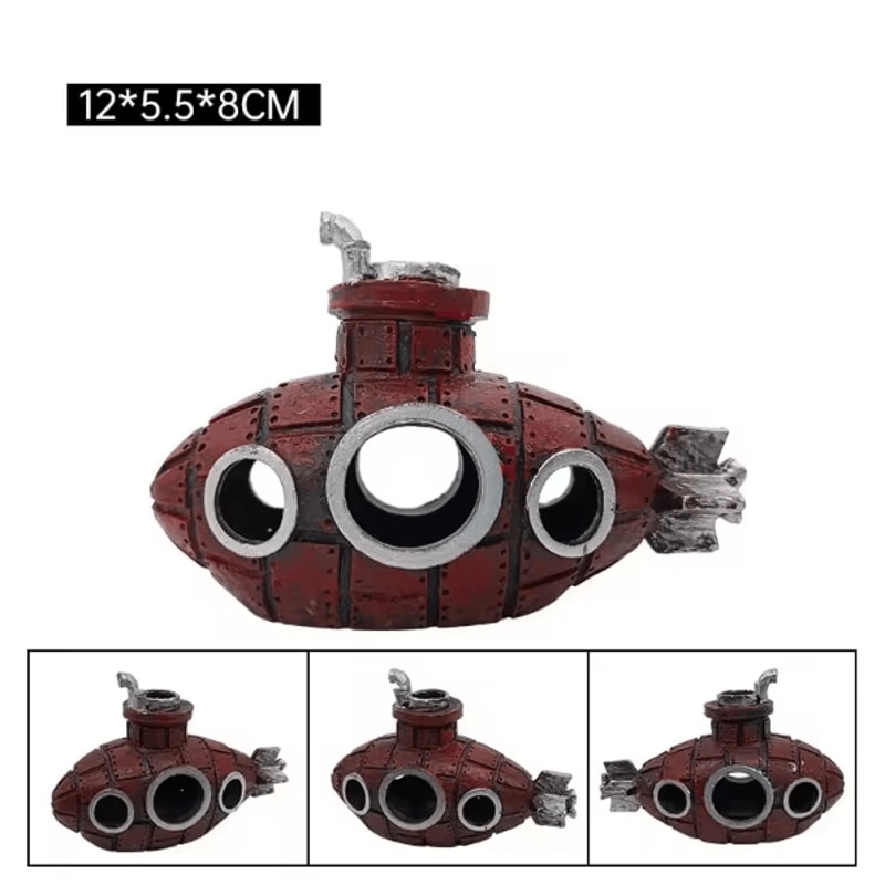 Resin Submarine Aquarium Decoration Fish Tank Cave Shelter Landscaping Ornament 5