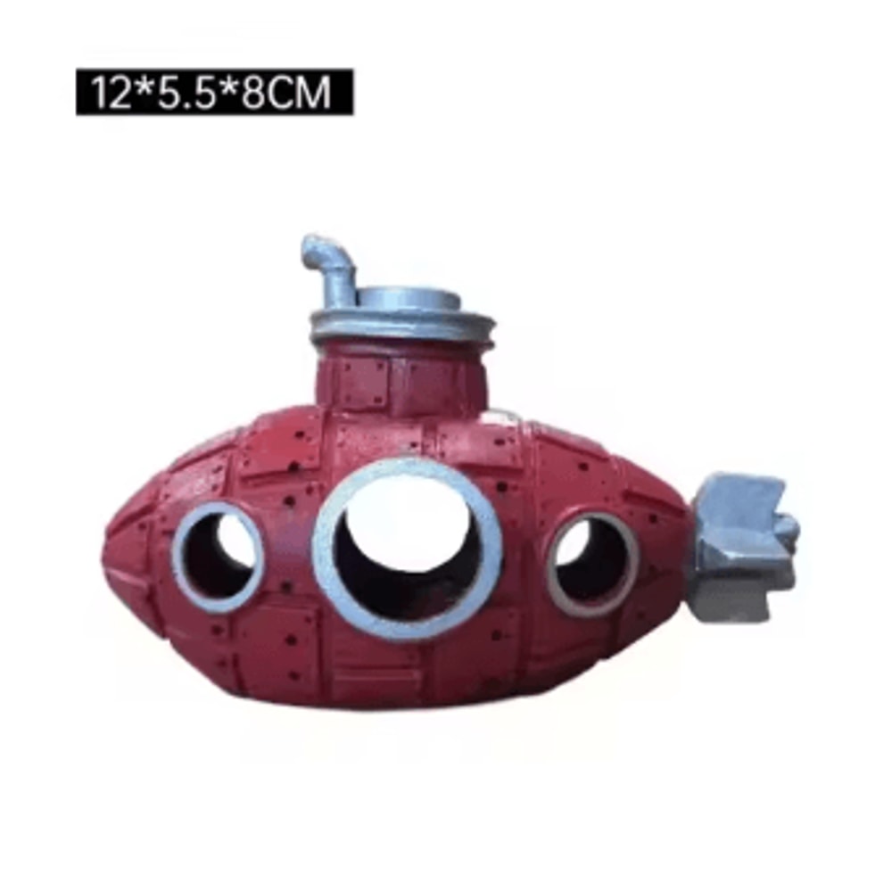 Resin Submarine Aquarium Decoration Fish Tank Cave Shelter Landscaping Ornament 6