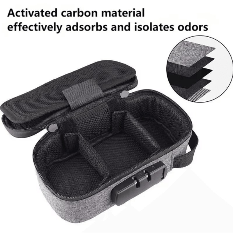 Large Capacity Smell Proof Bag With Lock Activated Carbon OdorProof Travel Storage Case 1