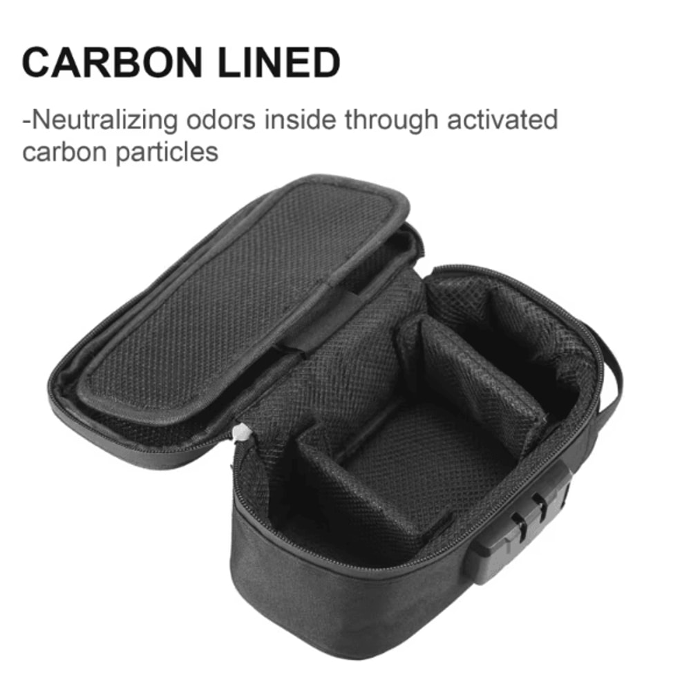 Large Capacity Smell Proof Bag With Lock Activated Carbon OdorProof Travel Storage Case 3