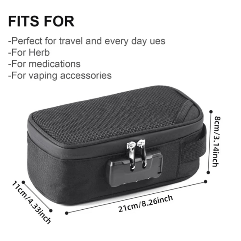 Large Capacity Smell Proof Bag With Lock Activated Carbon OdorProof Travel Storage Case 5
