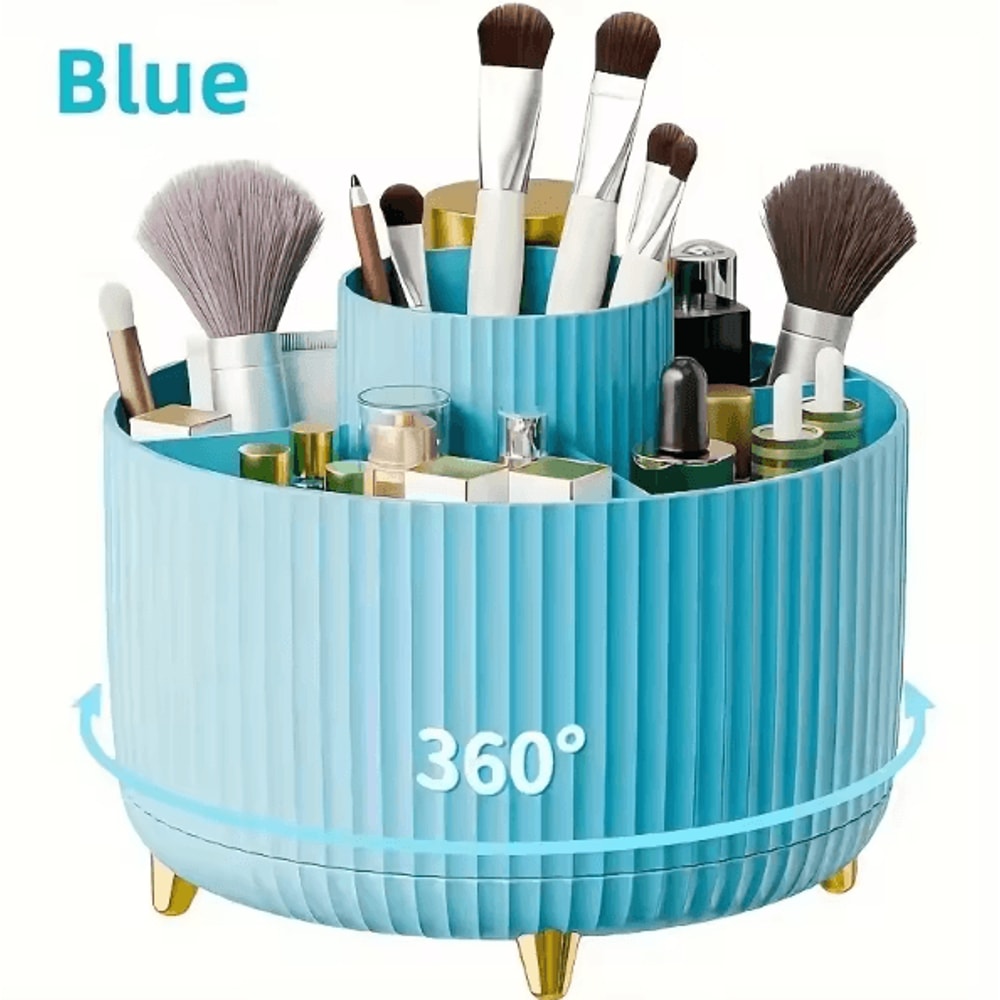 360 Degree Rotating Makeup Brush Holder Organizer 5Slot MultiFunctional Vanity Storage 10