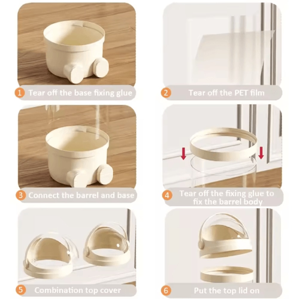 Transparent Plush Toy Storage Tube SpaceSaving Doll Organizer Display Barrel 3