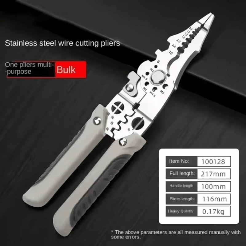 MultiFunctional Electrician Wire Stripping Pliers Precision Cutting Splitting Tool 0