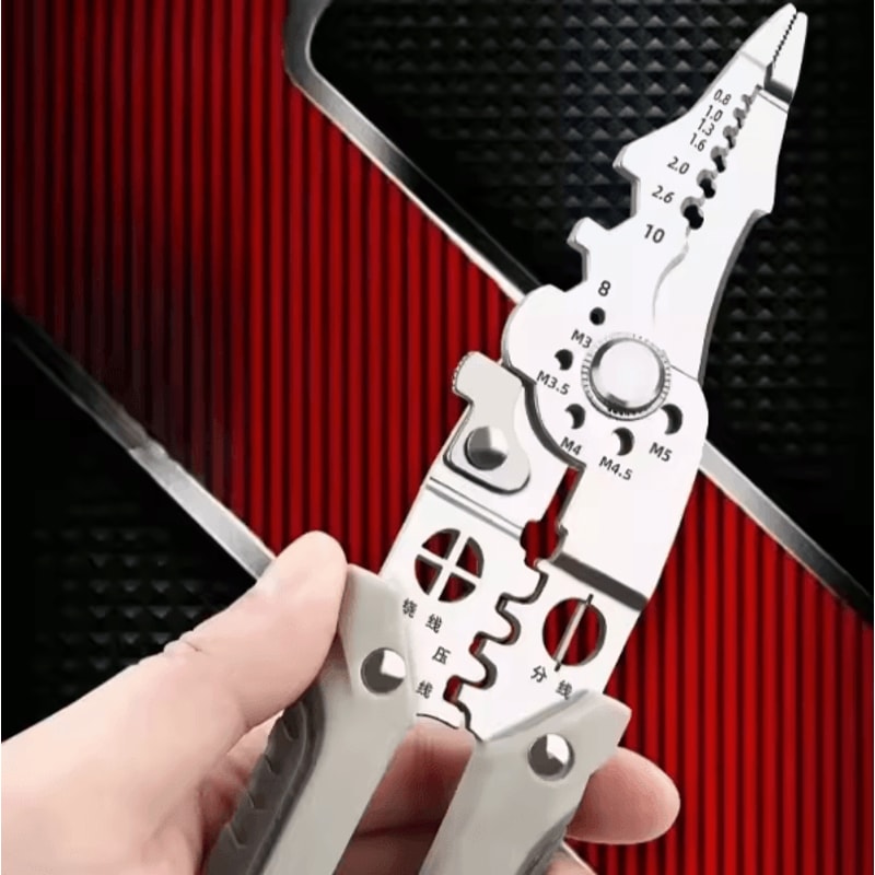 MultiFunctional Electrician Wire Stripping Pliers Precision Cutting Splitting Tool 1