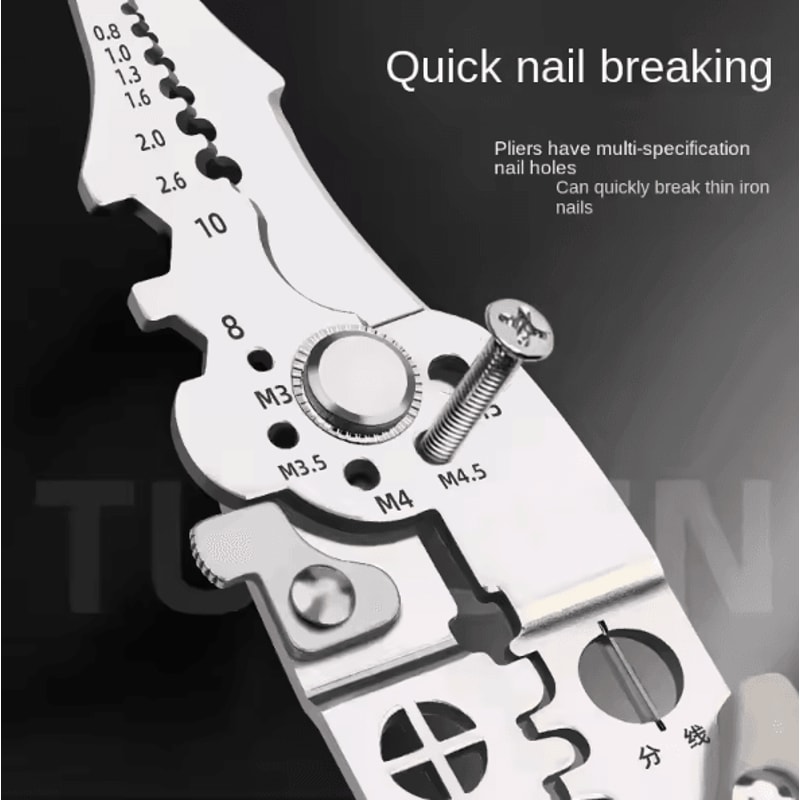 MultiFunctional Electrician Wire Stripping Pliers Precision Cutting Splitting Tool 5