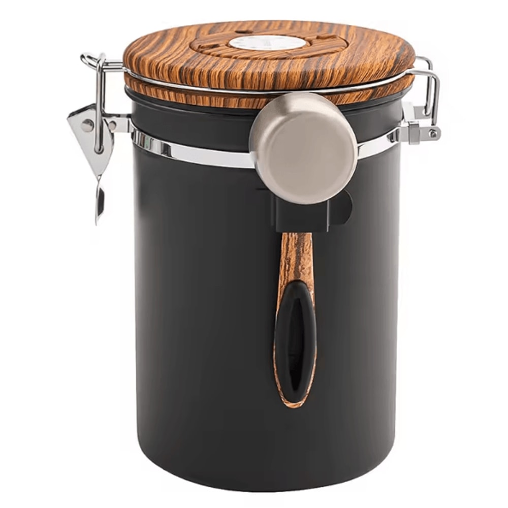 304 Stainless Steel Airtight Coffee Canister MoistureProof Kitchen Storage Container 0