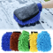 Chenille Microfiber Car Wash Mitt DoubleSided ScratchFree Cleaning Glove 0