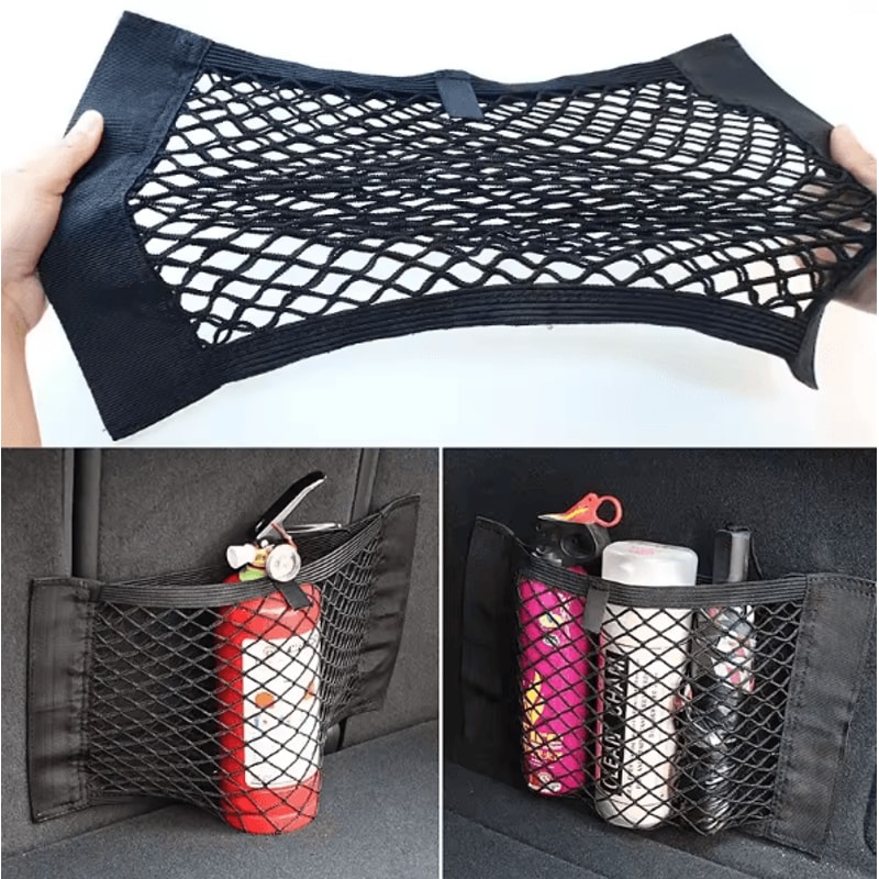 Universal Car Trunk Storage Net Elastic Mesh Seat Back Organizer Pocket 0