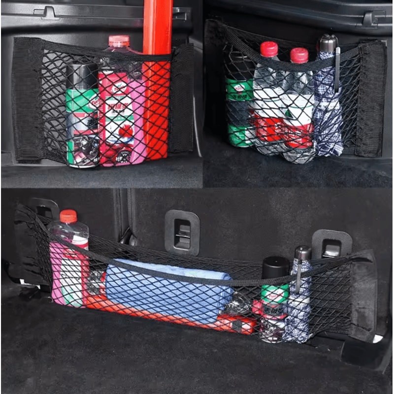 Universal Car Trunk Storage Net Elastic Mesh Seat Back Organizer Pocket 3