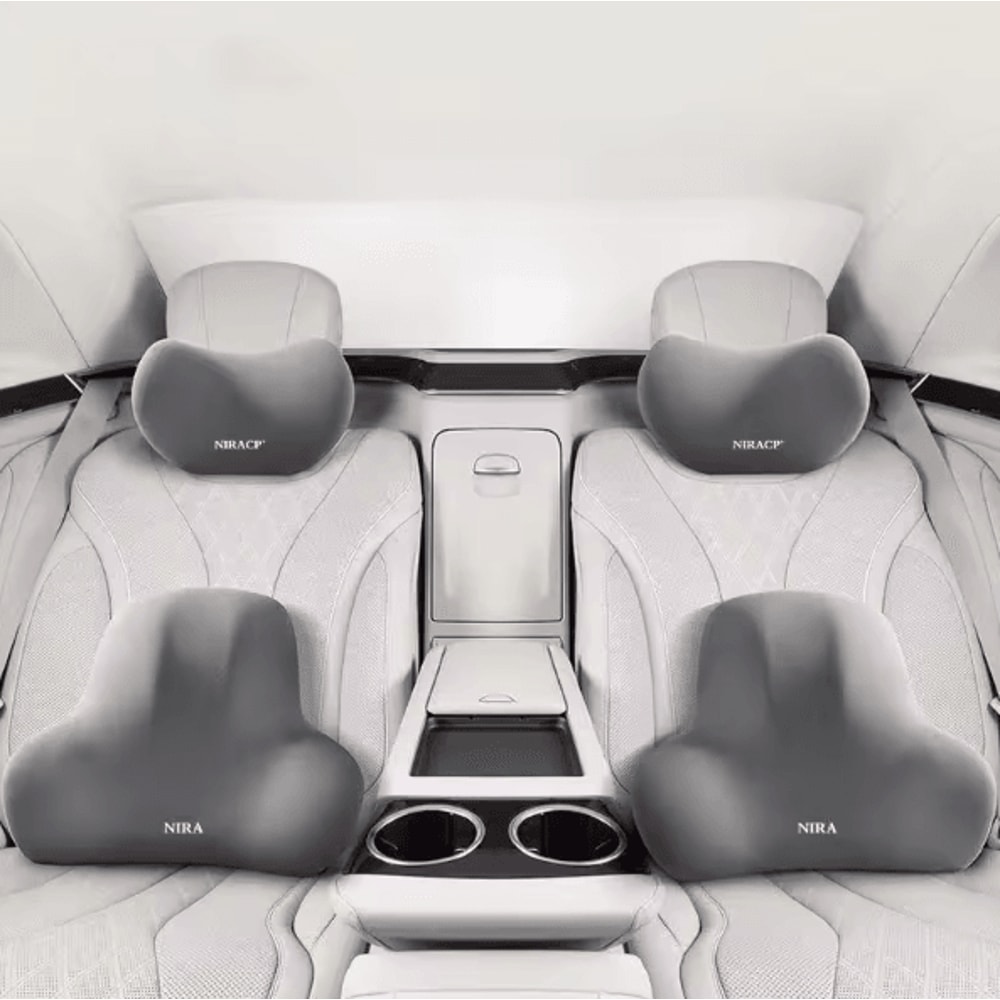 Ergonomic Memory Foam Car Neck Lumbar Support Cushion Set Headrest Back Comfort Pillow 3