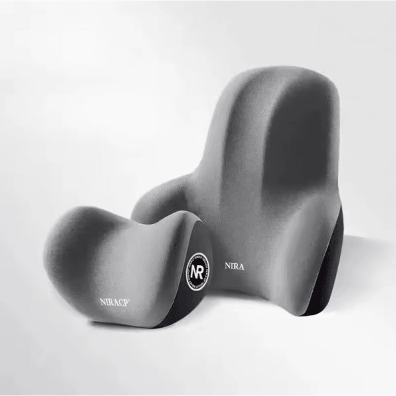 Ergonomic Memory Foam Car Neck Lumbar Support Cushion Set Headrest Back Comfort Pillow 9