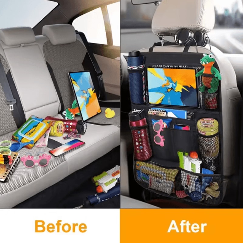 TravelMate MultiPocket Car Seat Organizer With Tablet Holder 3