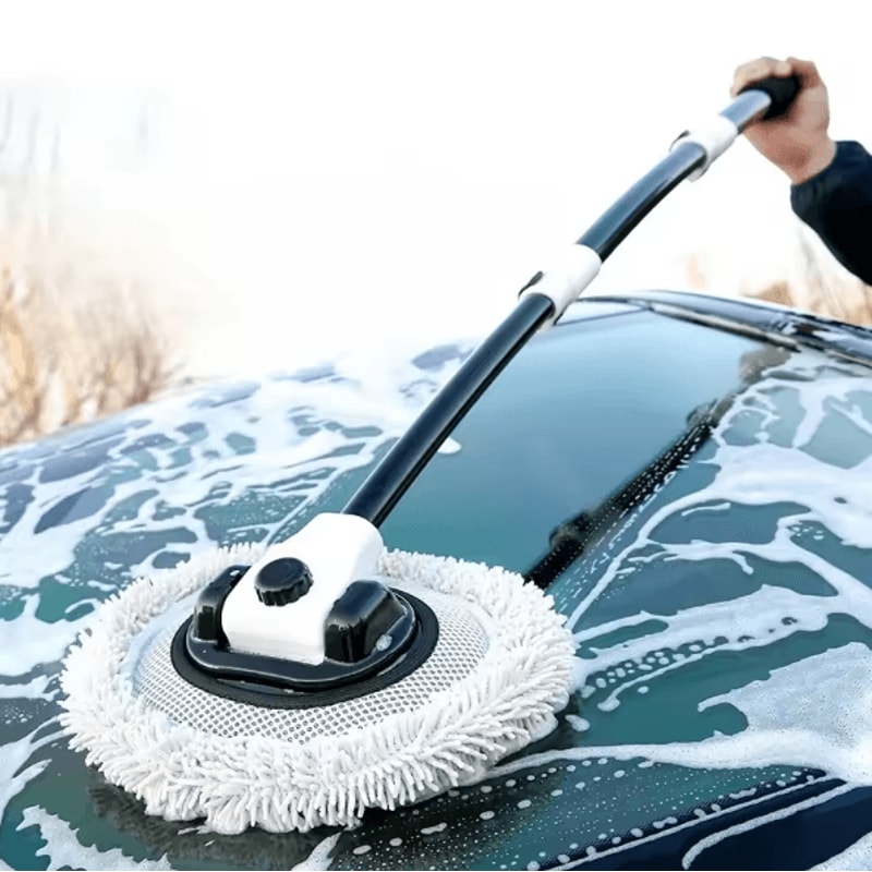 UltraReach Telescoping Car Wash Brush With Chenille Mop Head 0