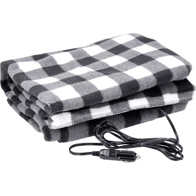 ThermaRide 12V Heated Car Blanket With Safety Timer Fleece Comfort 1