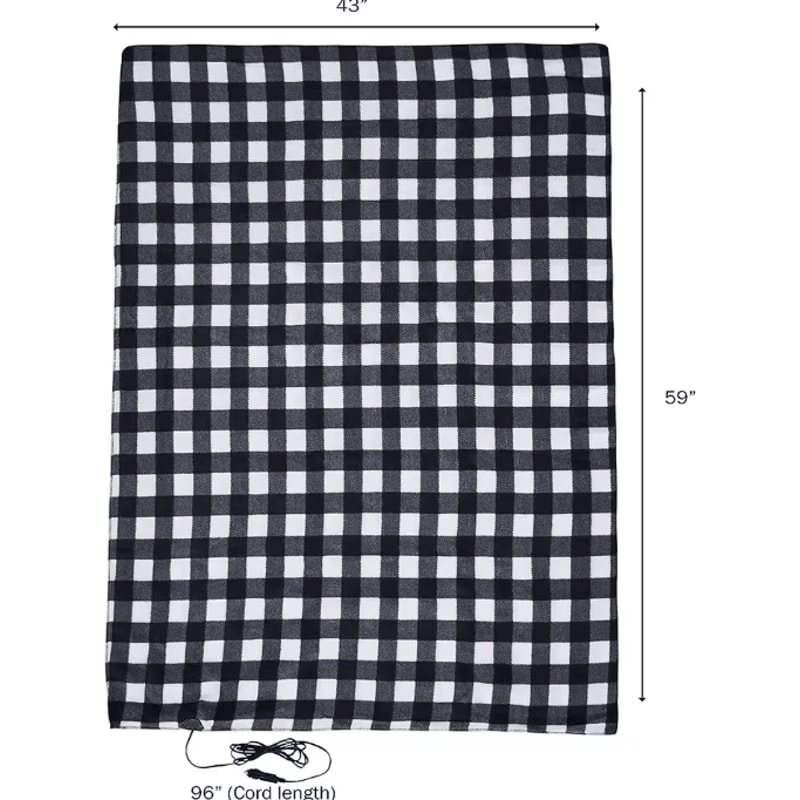 ThermaRide 12V Heated Car Blanket With Safety Timer Fleece Comfort 2