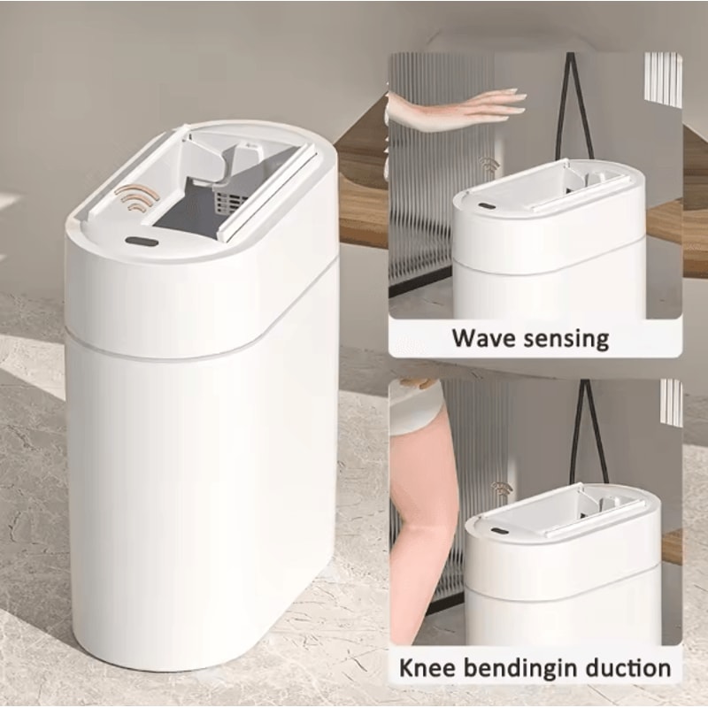 SmartSeal 9L Sensor Trash Can With Automatic Bagging Dual Opening 3