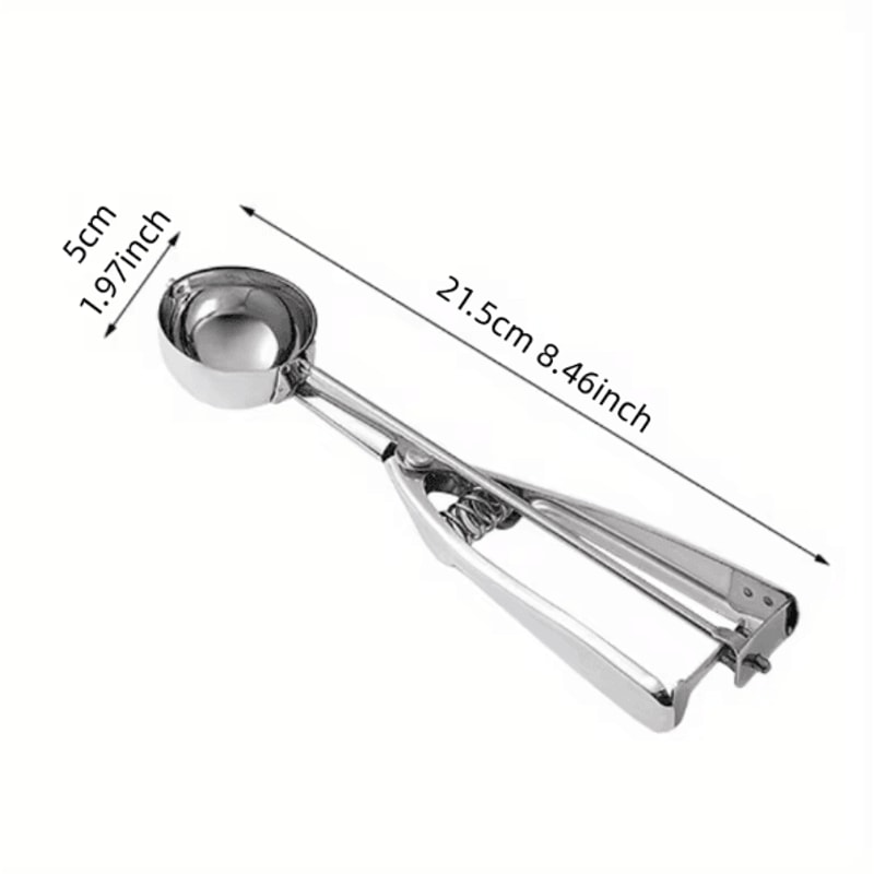ScoopMaster 3Piece Stainless Steel Ice Cream Scoop Set With Spring Handle 5