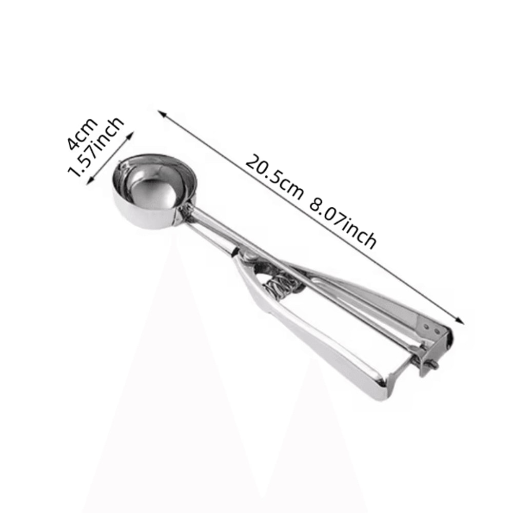 ScoopMaster 3Piece Stainless Steel Ice Cream Scoop Set With Spring Handle 4