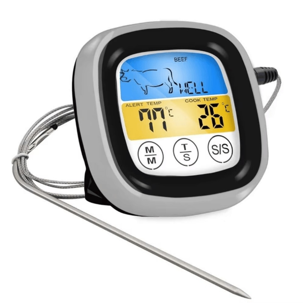 TempMaster Smart Digital Meat Thermometer With Probe Touchscreen Timer 5