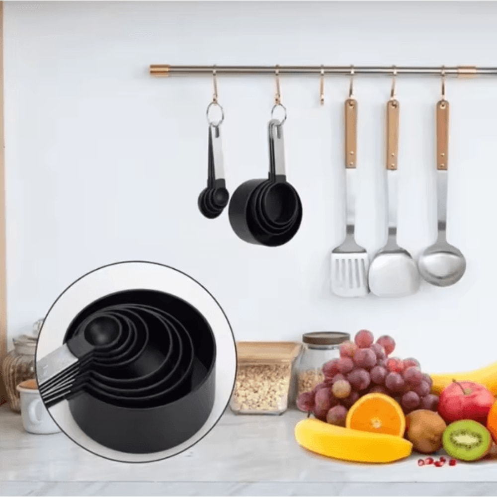 PrecisePro 8Piece Stainless Steel Measuring Cups Spoons With Silicone Grip 4