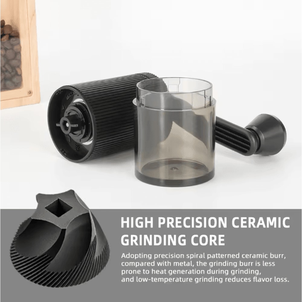 BrewGo Mini Manual Coffee Grinder With Adjustable Conical Burr 0