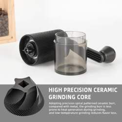 brewgo mini manual coffee grinder with adjustable conical burr