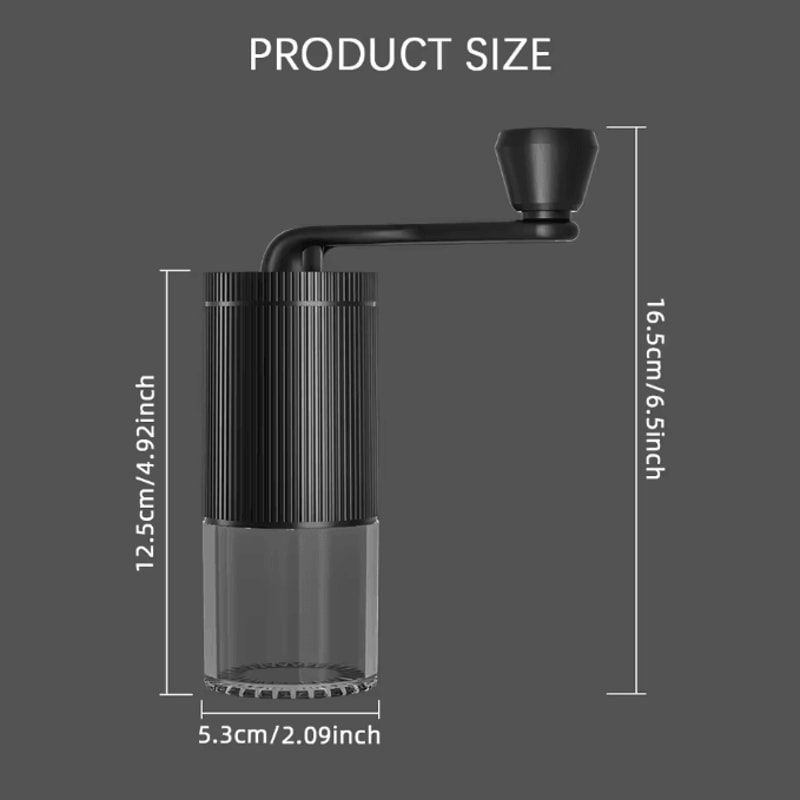 BrewGo Mini Manual Coffee Grinder With Adjustable Conical Burr 3