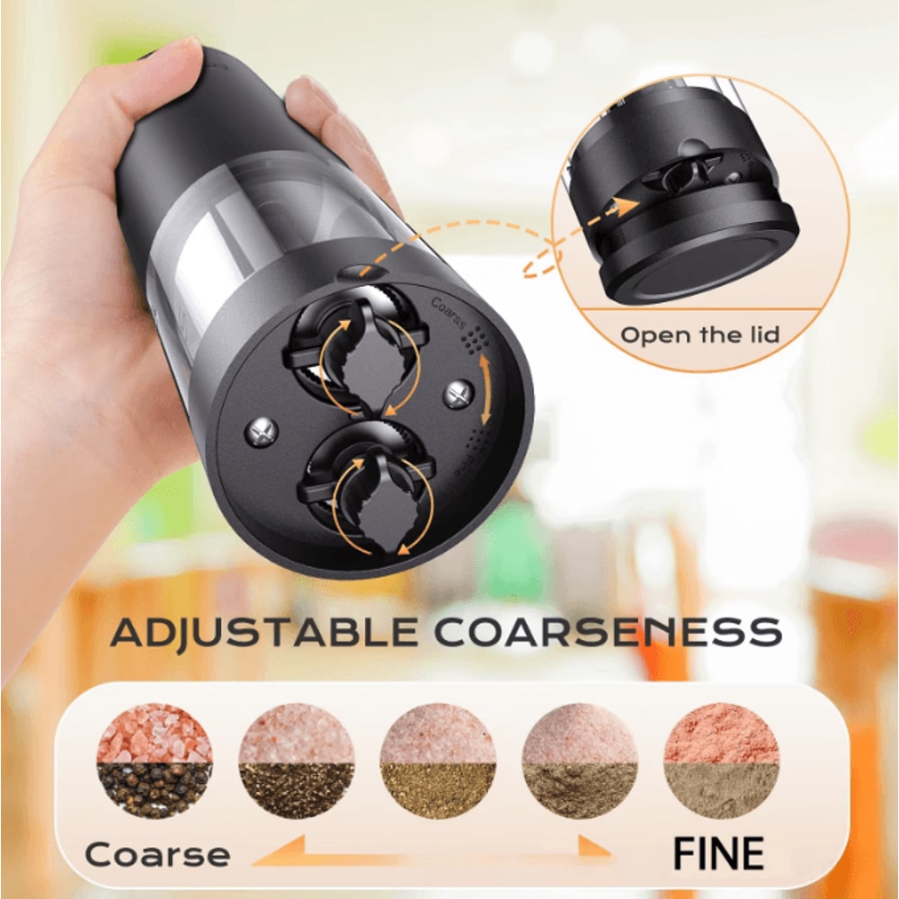DualGrind Pro 2in1 Electric Salt Pepper Grinder With USB Charging 1