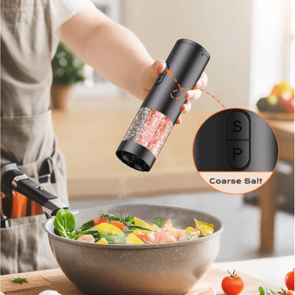 DualGrind Pro 2in1 Electric Salt Pepper Grinder With USB Charging 2