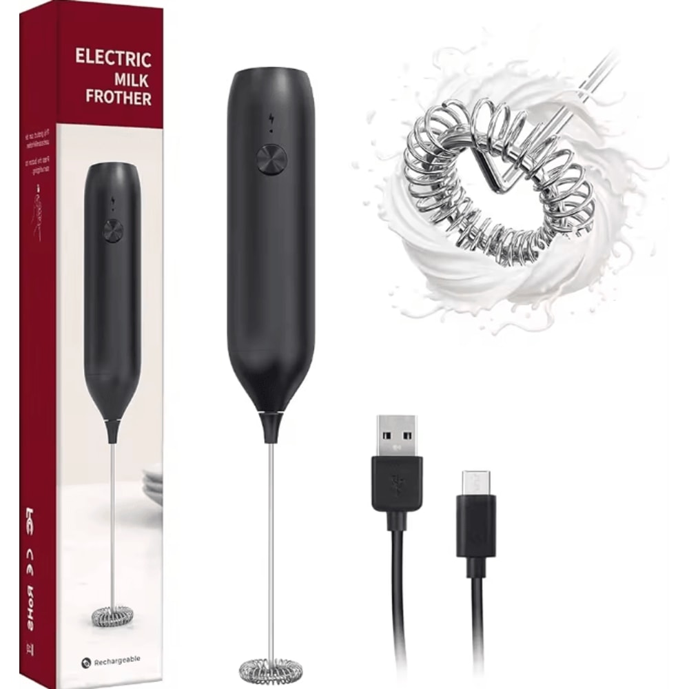 FrothPro Smart USBC Electric Milk Frother With Silent Whisk Technology 7