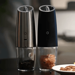 spiceease usb rechargeable electric salt & pepper grinder with adjustable coarseness