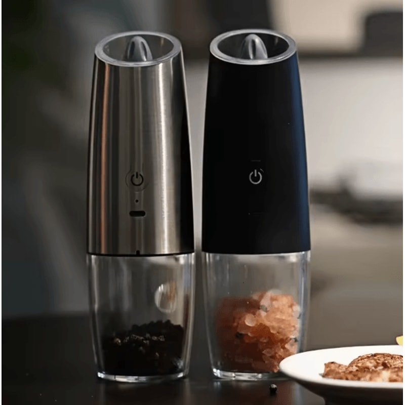 SpiceEase USB Rechargeable Electric Salt Pepper Grinder With Adjustable Coarseness 0