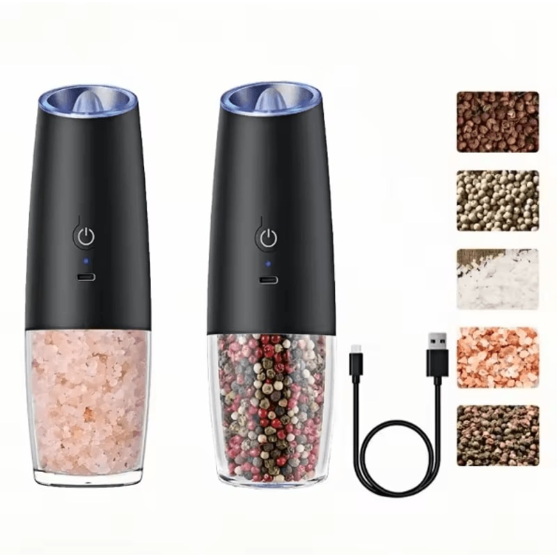 SpiceEase USB Rechargeable Electric Salt Pepper Grinder With Adjustable Coarseness 7