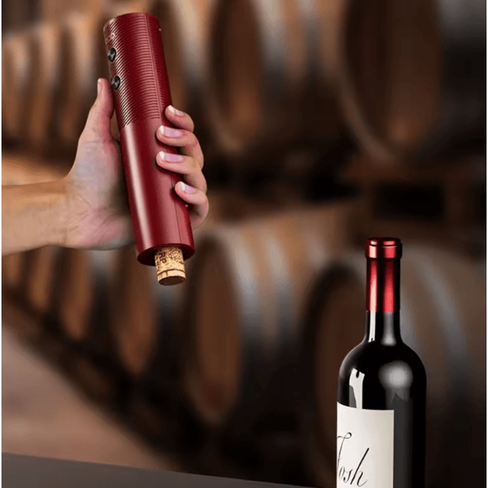 VinoEase Rechargeable Electric Wine Opener With OneTouch Cork Removal 2