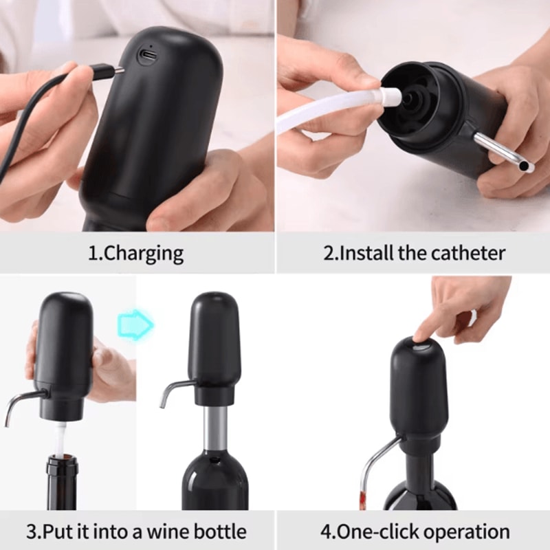 AeroPour Smart Electric Wine Decanter Automatic Dispenser With Adjustable Pouring 2