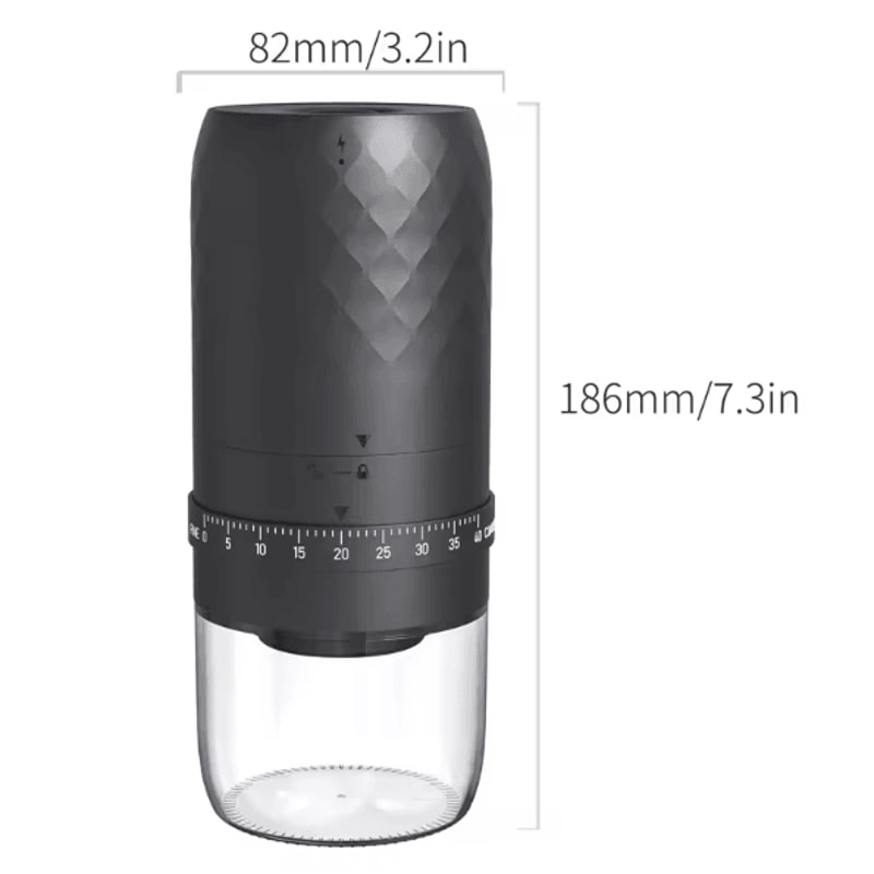 GrindGo Pro USB Rechargeable Electric Coffee Grinder With Ceramic Burr Core 4