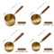 BaristaCraft 8Piece Stainless Steel Measuring Cups Spoons With Wooden Handles 4