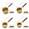 BaristaCraft 8Piece Stainless Steel Measuring Cups Spoons With Wooden Handles 4